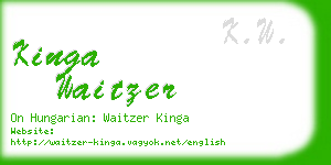 kinga waitzer business card